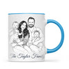Personalised Line Art Family Portrait Mug from Your Photo