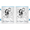 Personalised Line Art Family Portrait Mug from Your Photo