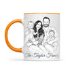 Personalised Line Art Family Portrait Mug from Your Photo