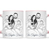 Personalised Line Art Family Portrait Mug from Your Photo