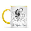 Personalised Line Art Family Portrait Mug from Your Photo