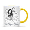 Personalised Line Art Family Portrait Mug from Your Photo