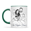 Personalised Line Art Family Portrait Mug from Your Photo