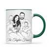 Personalised Line Art Family Portrait Mug from Your Photo