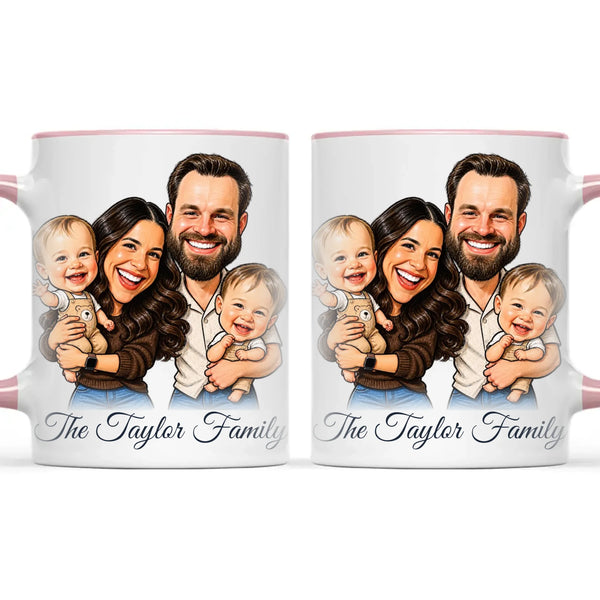 Personalised Caricature Family Portrait Mug from Your Photo