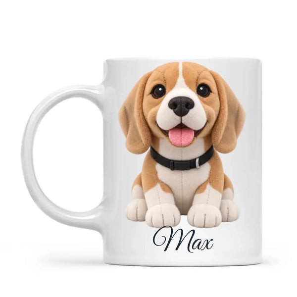Personalised Plush Toy Pet Portrait Mug from Your Photo