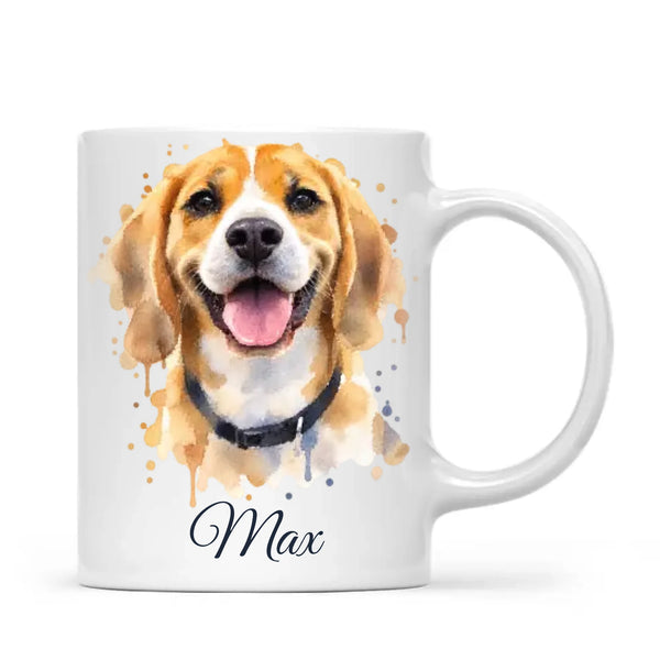 Personalised Watercolour Pet Portrait Mug from Your Photo