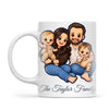 Personalised Cute Sticker Family Portrait Mug from Your Photo