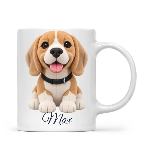 Personalised Plush Toy Pet Portrait Mug from Your Photo