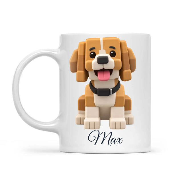 Personalised Block Character Pet Portrait Mug from Your Photo