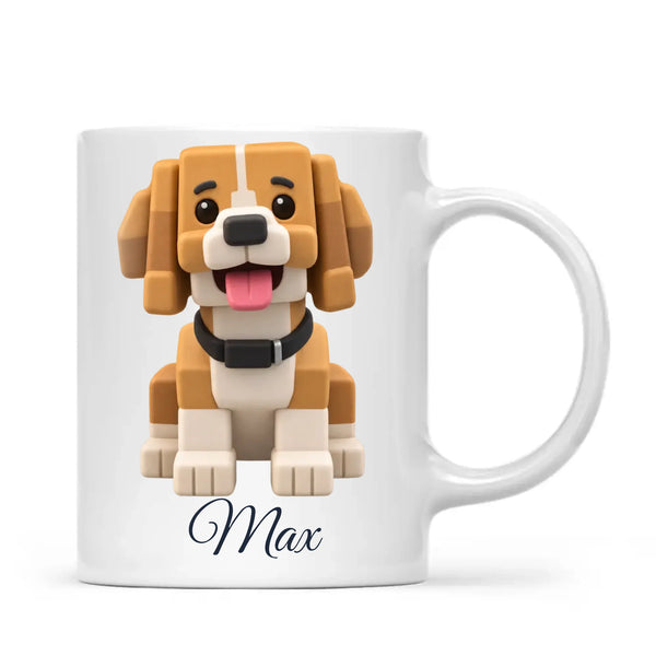Personalised Block Character Pet Portrait Mug from Your Photo