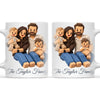 Personalised Block Character Family Portrait Mug from Your Photo