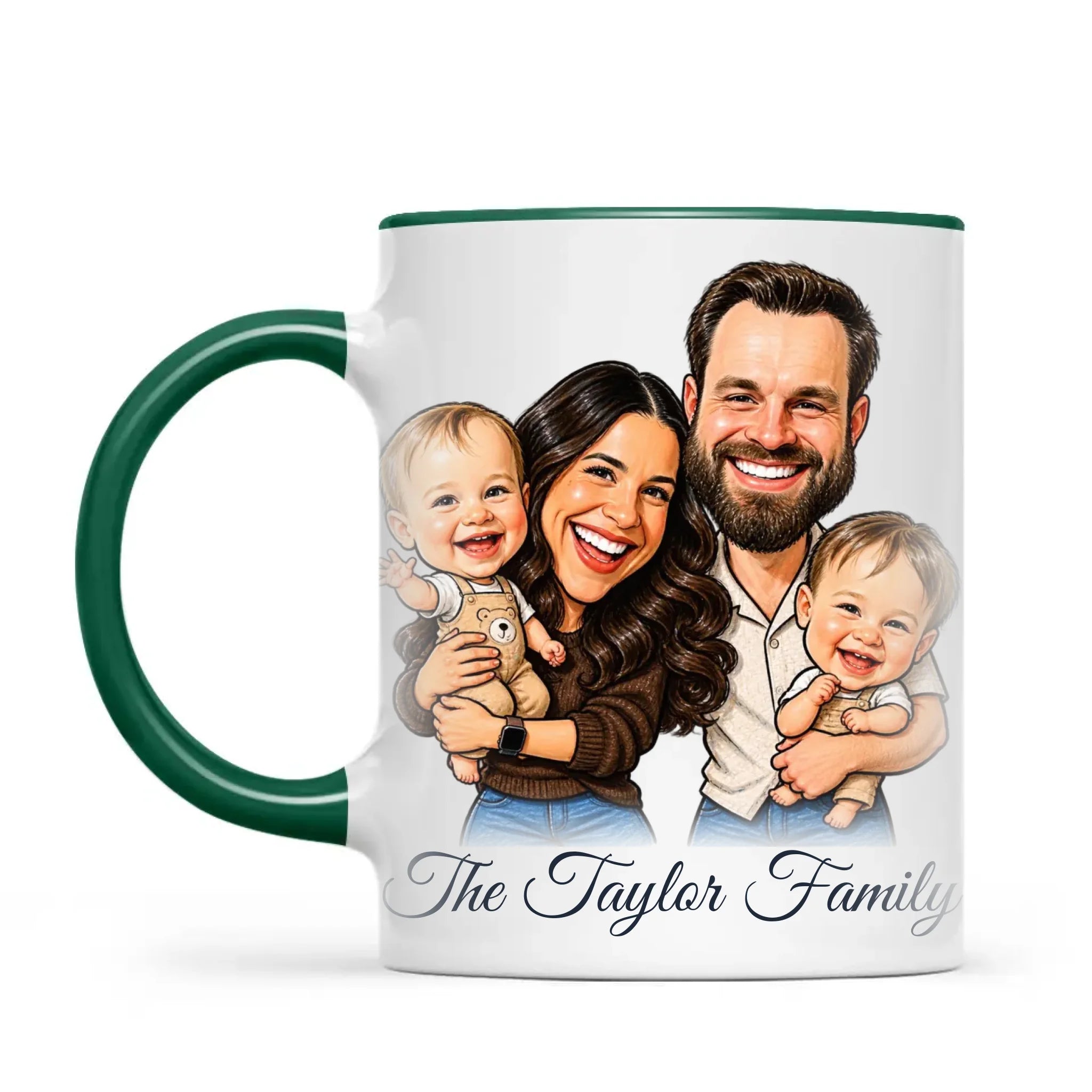 Personalised Caricature Family Portrait Mug from Your Photo
