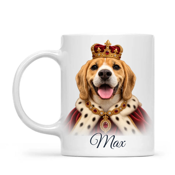 Personalised Royal Pet Portrait Mug from Your Photo