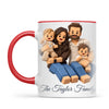 Personalised Block Character Family Portrait Mug from Your Photo