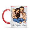 Personalised Cute Sticker Family Portrait Mug from Your Photo