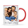 Personalised Cute Sticker Family Portrait Mug from Your Photo