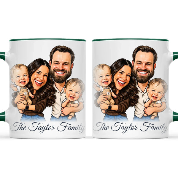Personalised Caricature Family Portrait Mug from Your Photo