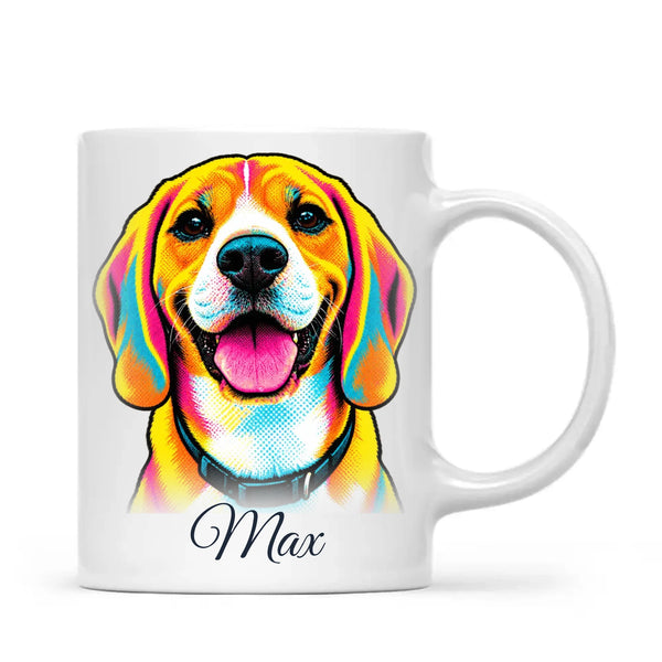 Personalised Pop Art Pet Portrait Mug from Your Photo