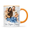 Personalised Watercolour Family Portrait Mug from Your Photo