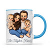 Personalised Cute Sticker Family Portrait Mug from Your Photo
