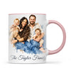 Personalised Watercolour Family Portrait Mug from Your Photo