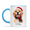 Personalised Christmas Cartoon Pet Portrait Mug from Your Photo