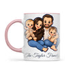Personalised Cute Sticker Family Portrait Mug from Your Photo
