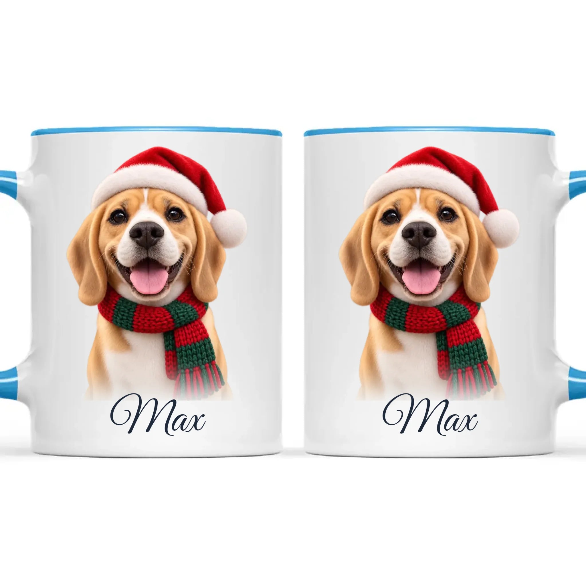 Personalised Christmas Cartoon Pet Portrait Mug from Your Photo
