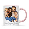 Personalised Cute Sticker Family Portrait Mug from Your Photo
