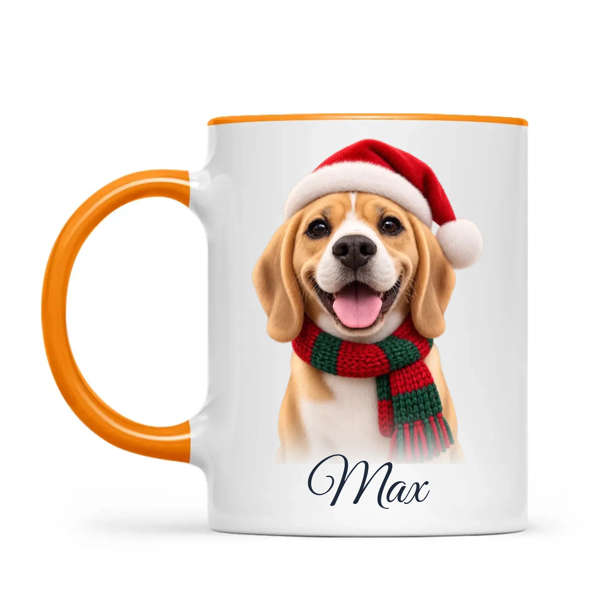 Personalised Christmas Cartoon Pet Portrait Mug from Your Photo