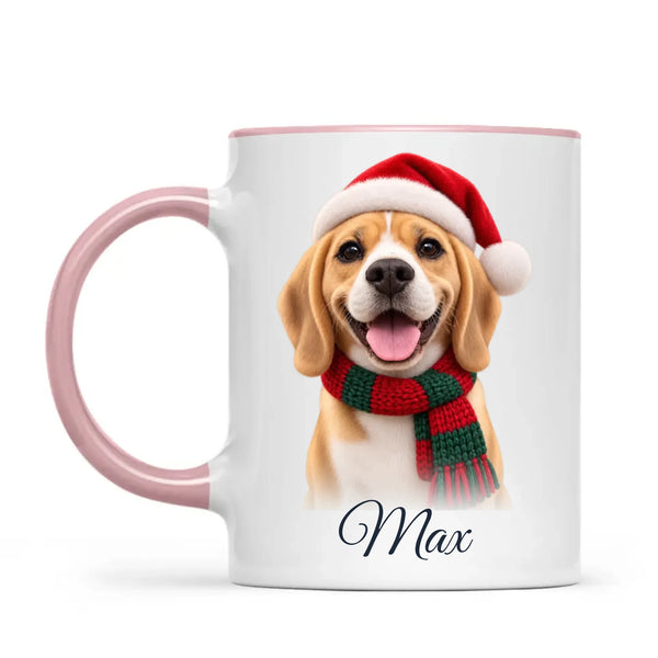 Personalised Christmas Cartoon Pet Portrait Mug from Your Photo