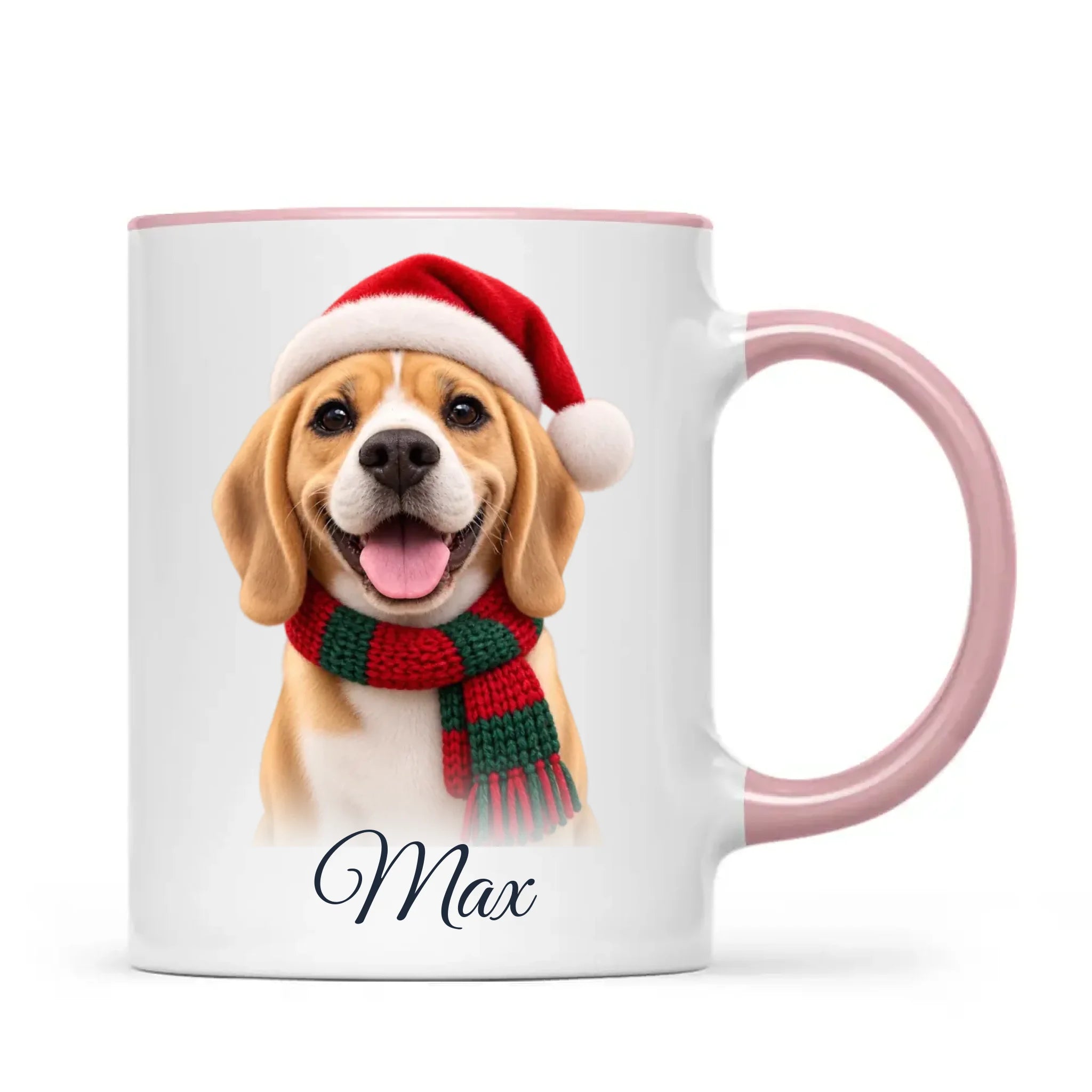 Personalised Christmas Cartoon Pet Portrait Mug from Your Photo