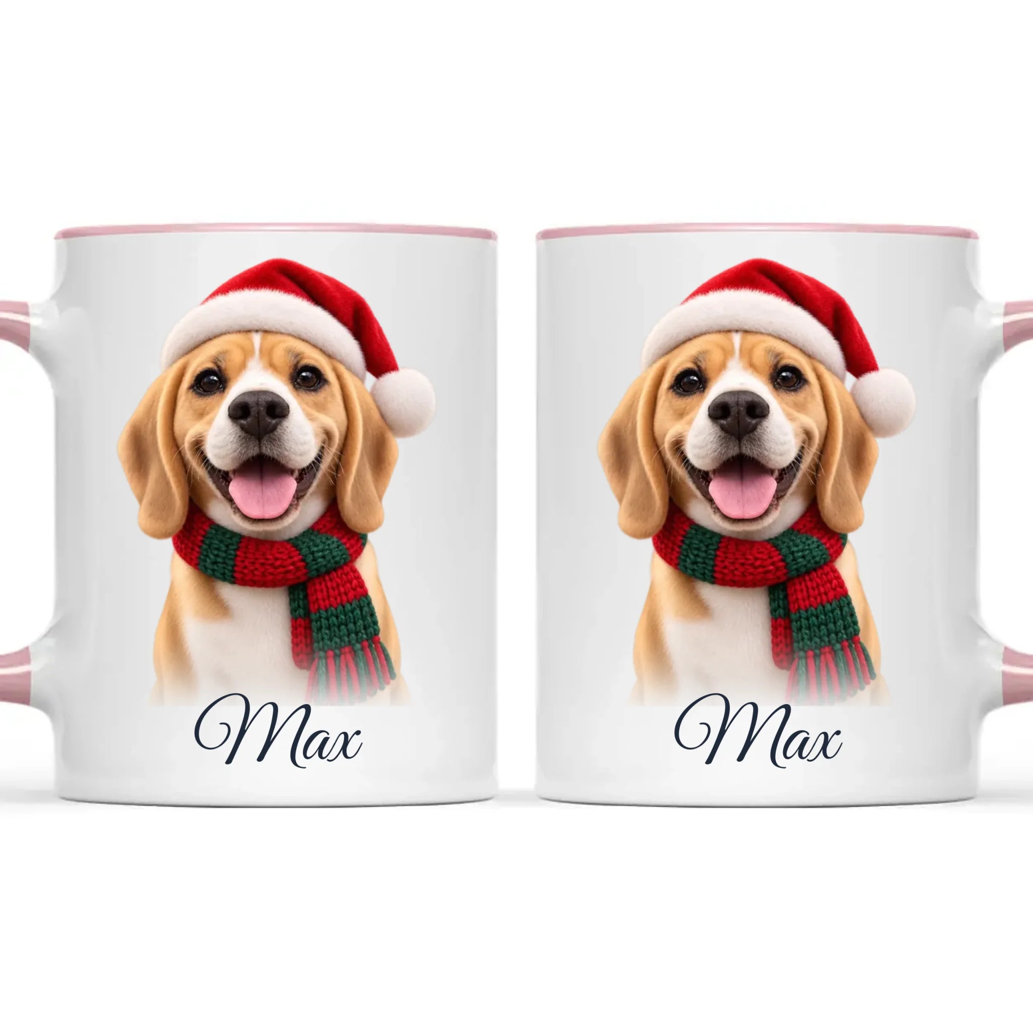 Personalised Christmas Cartoon Pet Portrait Mug from Your Photo