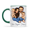 Personalised Cute Sticker Family Portrait Mug from Your Photo