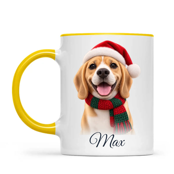 Personalised Christmas Cartoon Pet Portrait Mug from Your Photo