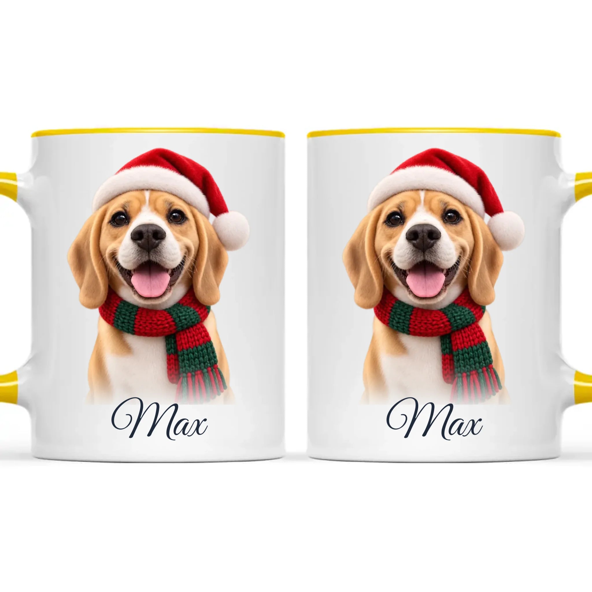 Personalised Christmas Cartoon Pet Portrait Mug from Your Photo