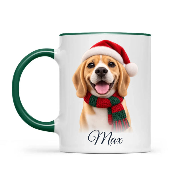 Personalised Christmas Cartoon Pet Portrait Mug from Your Photo