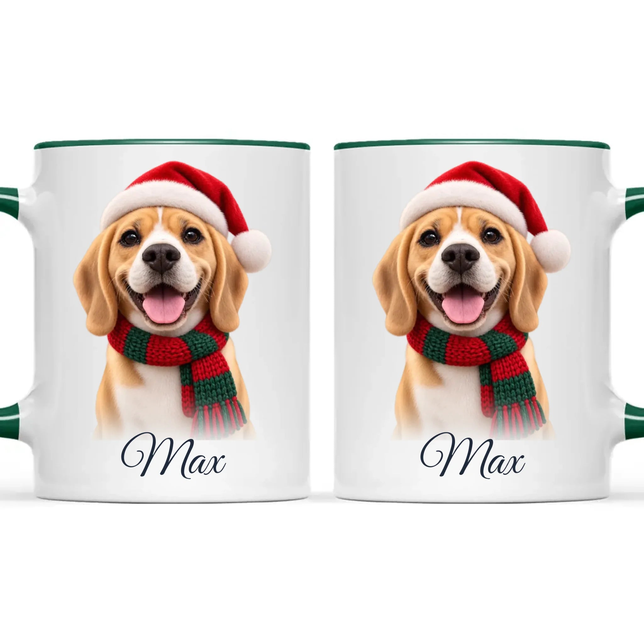 Personalised Christmas Cartoon Pet Portrait Mug from Your Photo