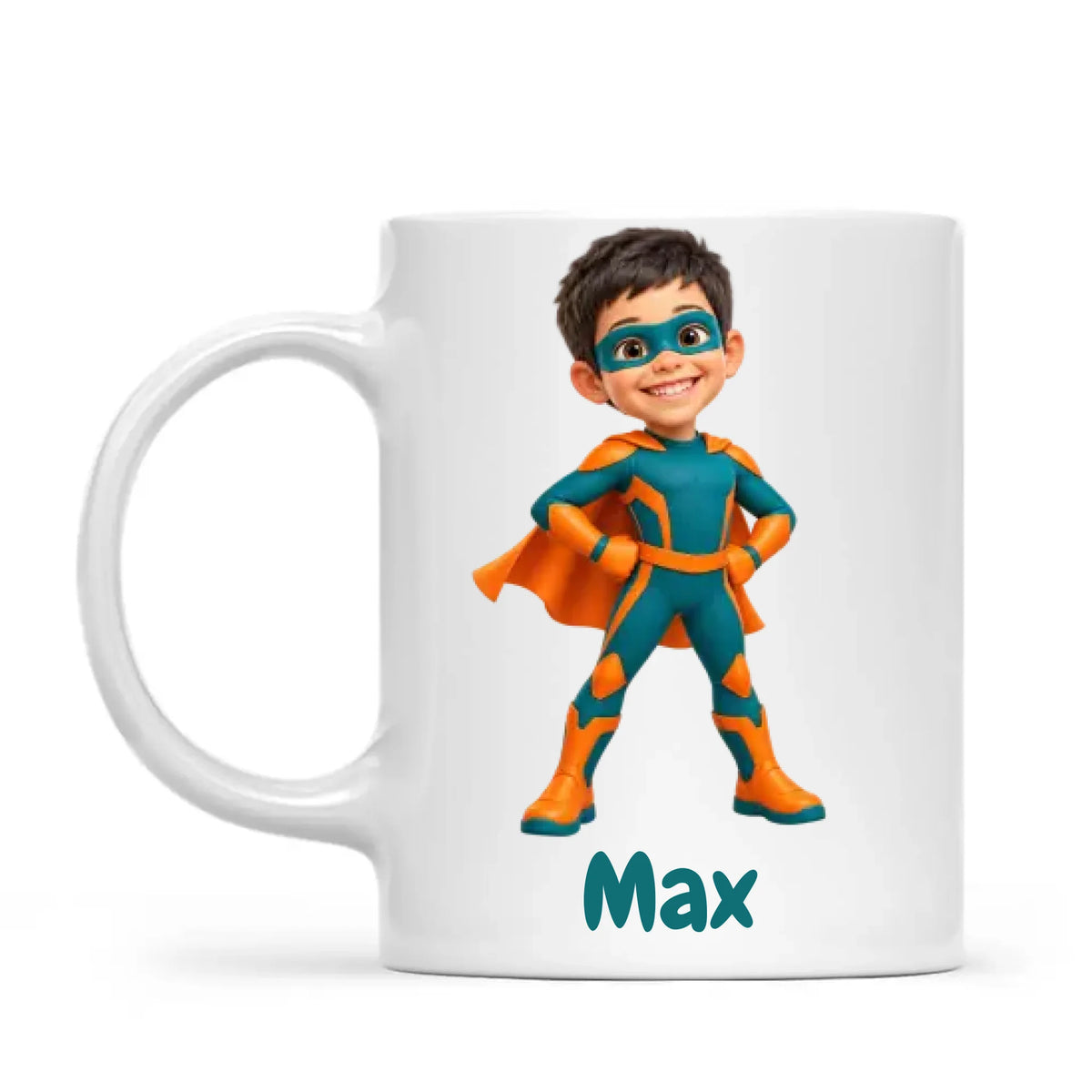 Personalised Superhero Kid Photo Mug