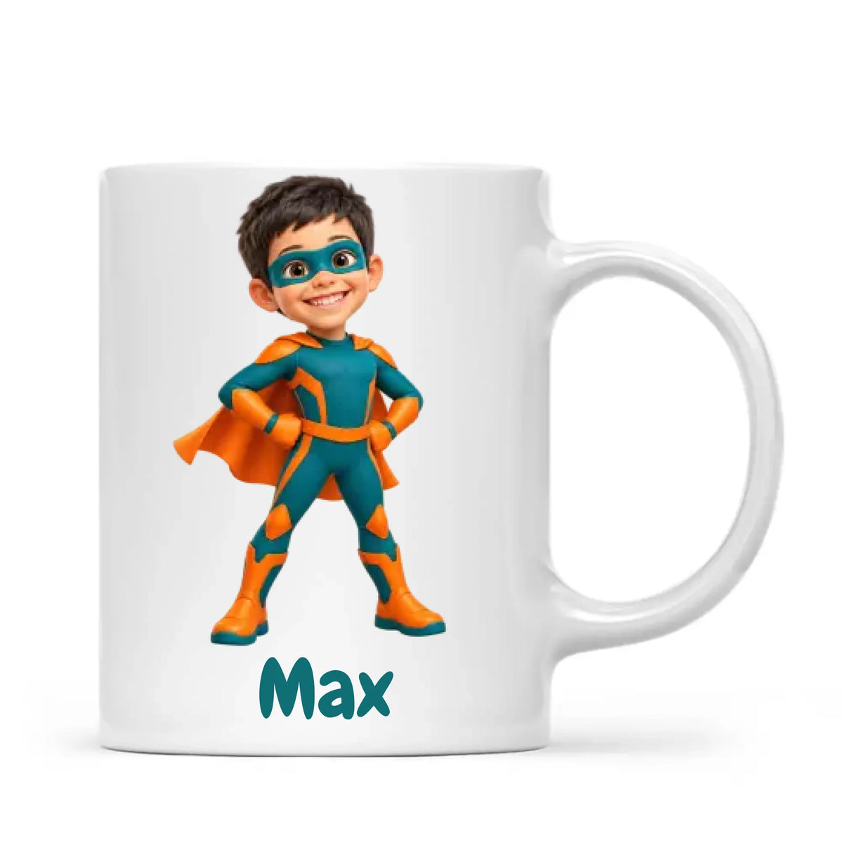 Personalised Superhero Kid Photo Mug, view 2