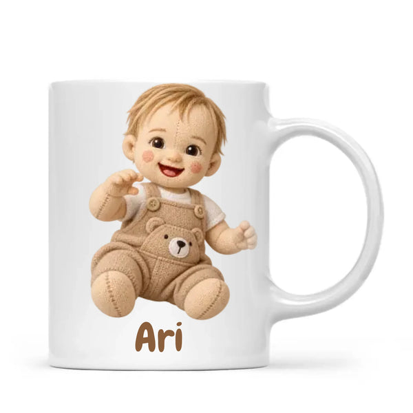 Personalised Plush Toy Baby Photo Mug, view 2