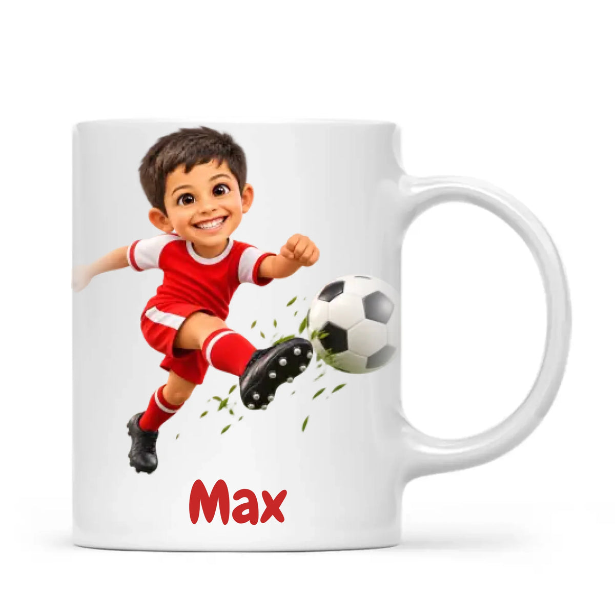 Personalised Football Star Kids Photo Mug, view 2