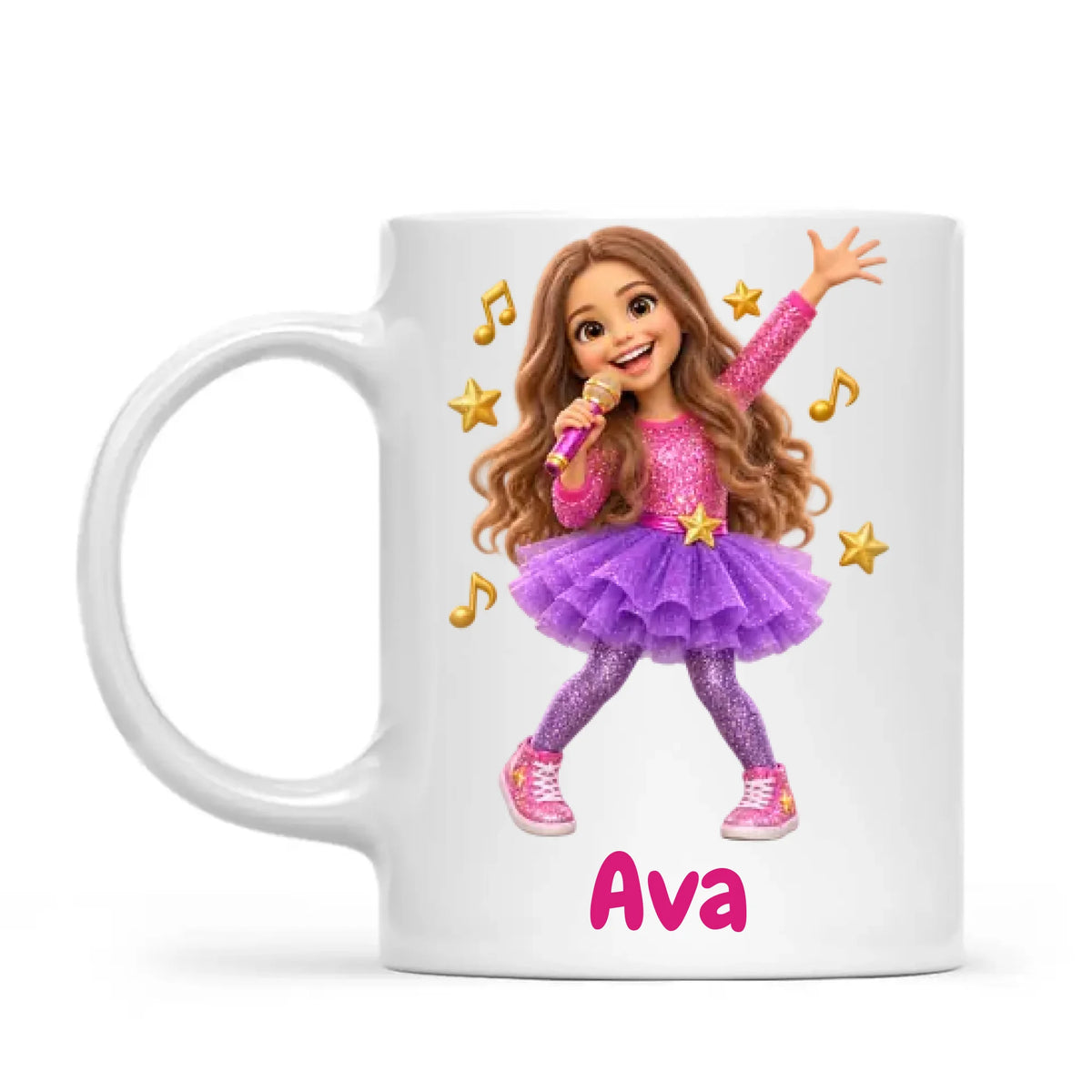 Personalised Pop Star Kids Photo Mug
