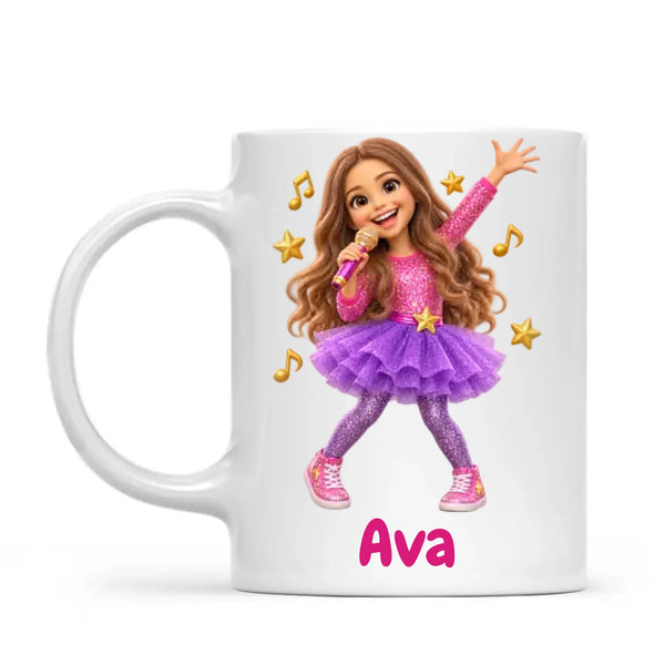 Personalised Pop Star Kids Photo Mug