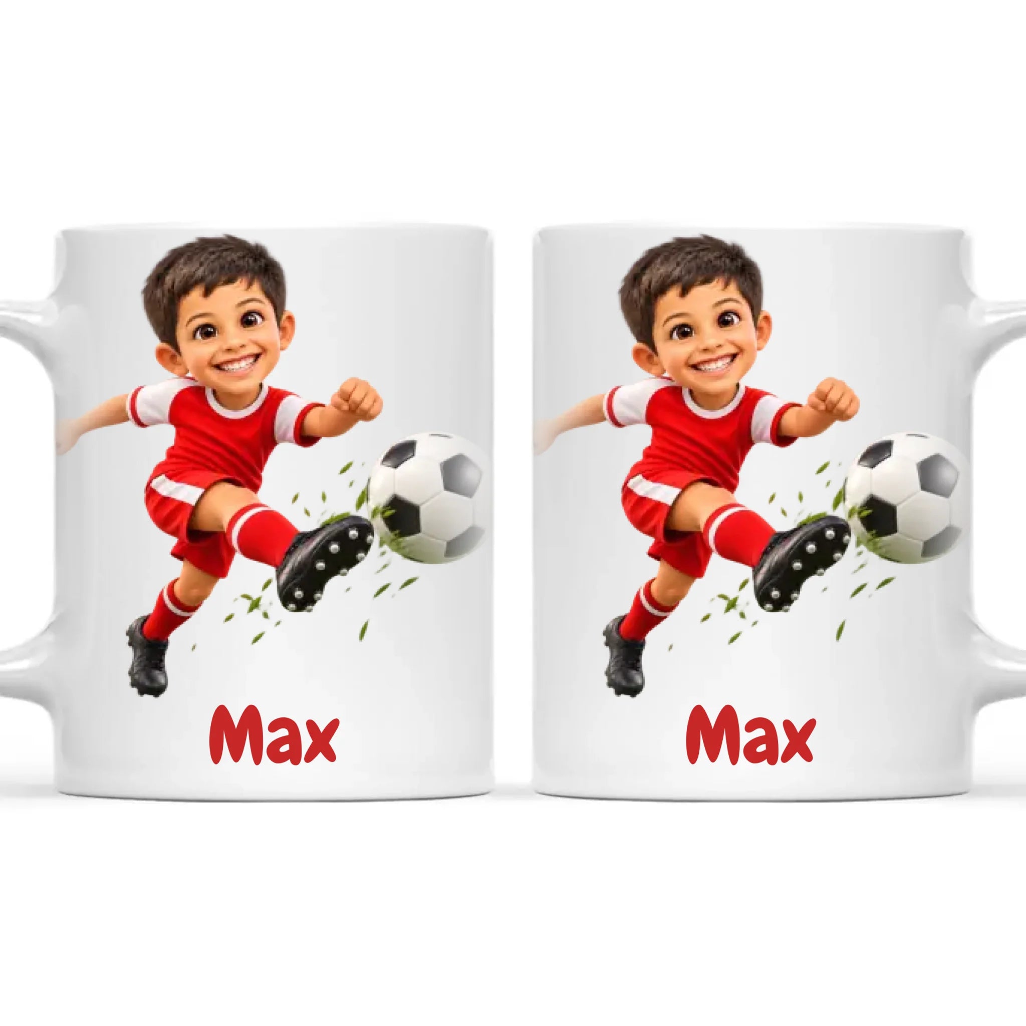 Personalised Football Star Kids Photo Mug, view 3