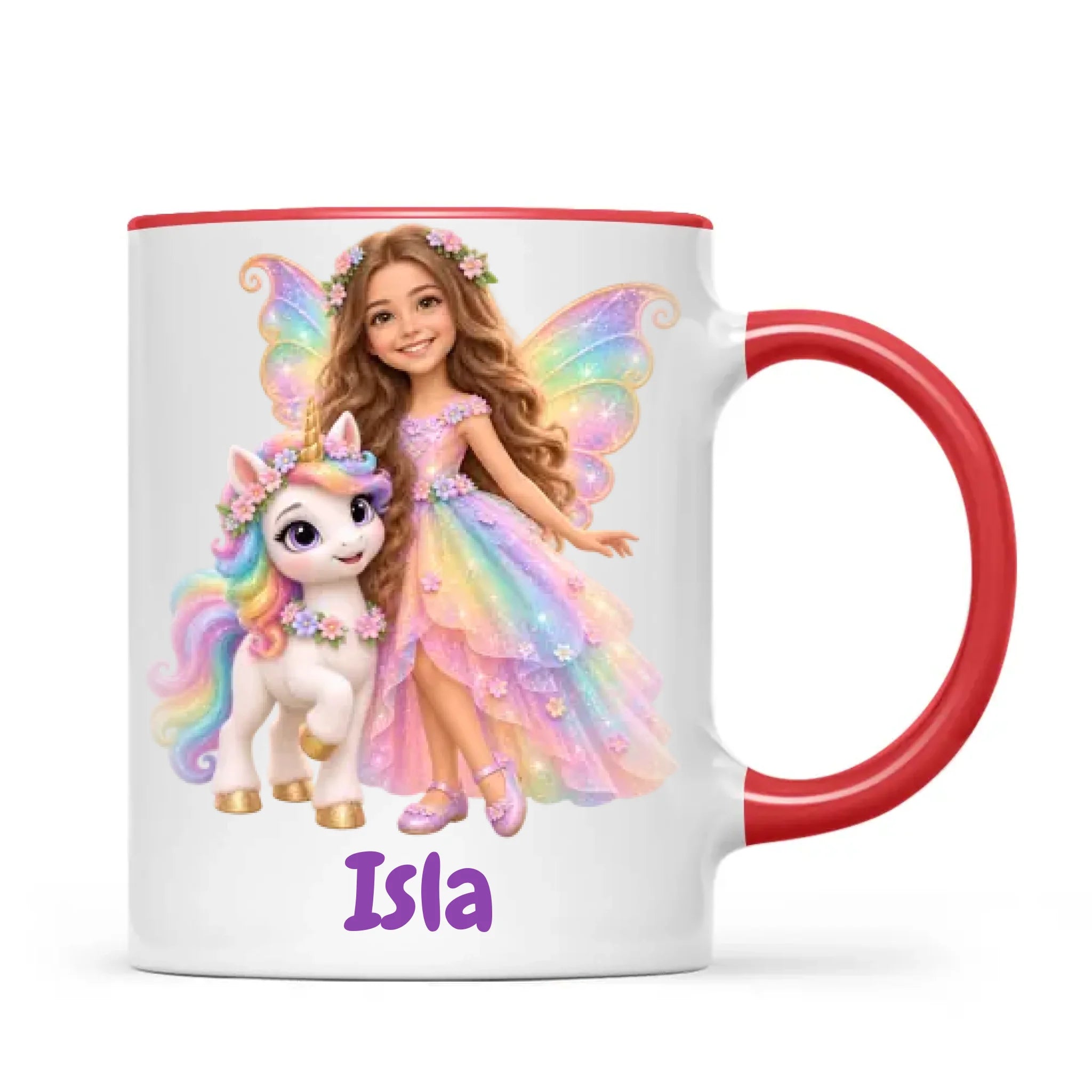 Personalised Unicorn Fairy Kids Photo Mug, view 8