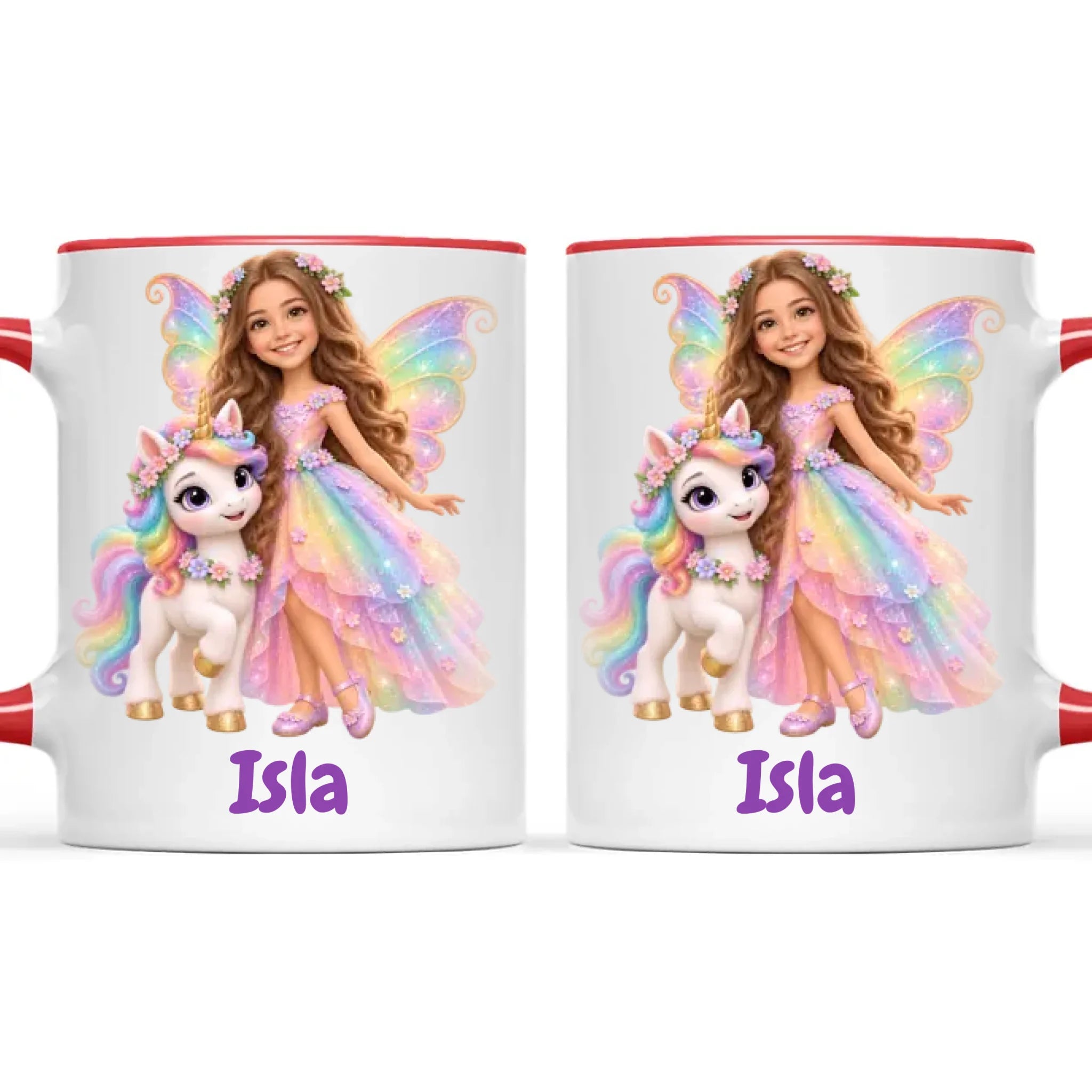 Personalised Unicorn Fairy Kids Photo Mug, view 9