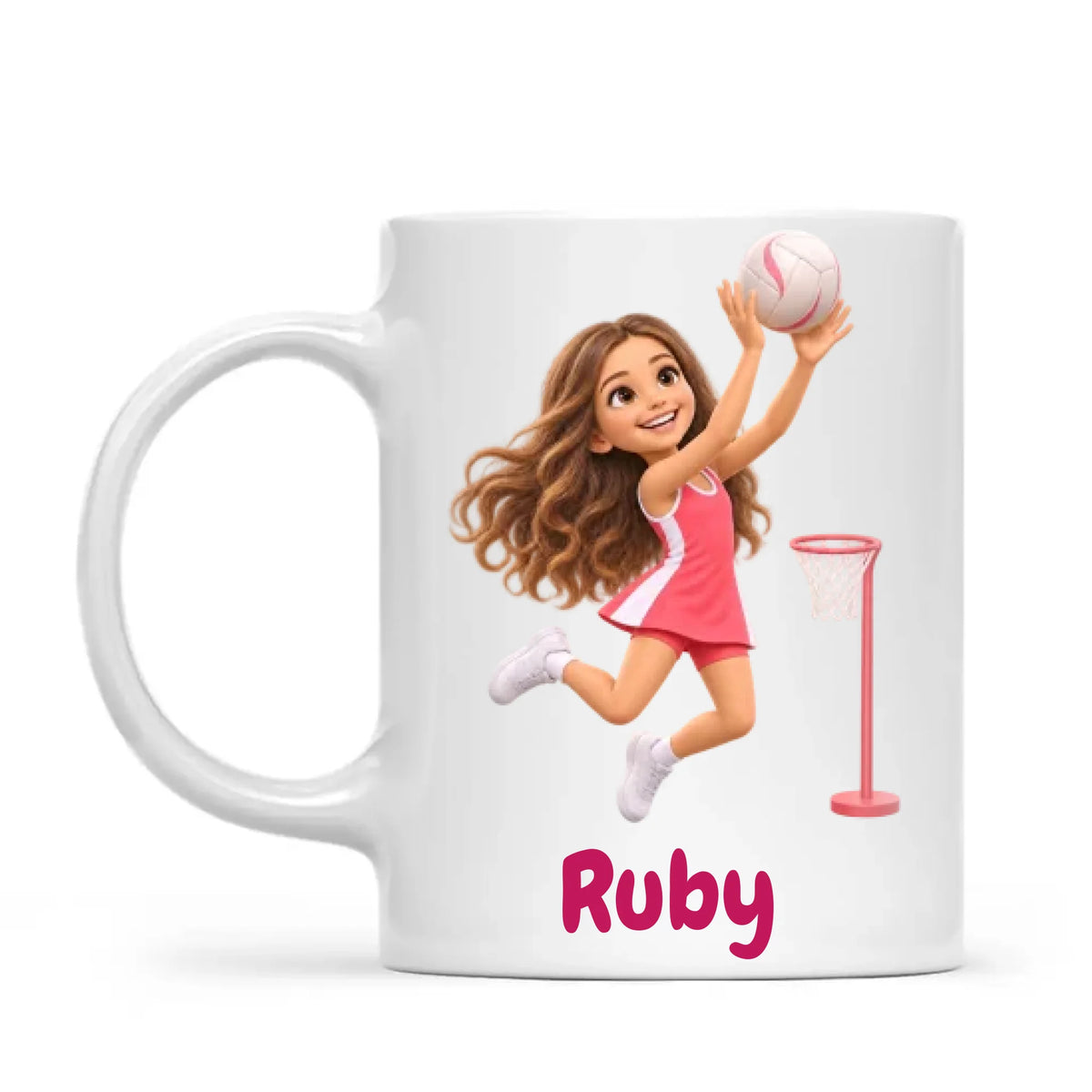 Personalised Netball Star Kids Photo Mug