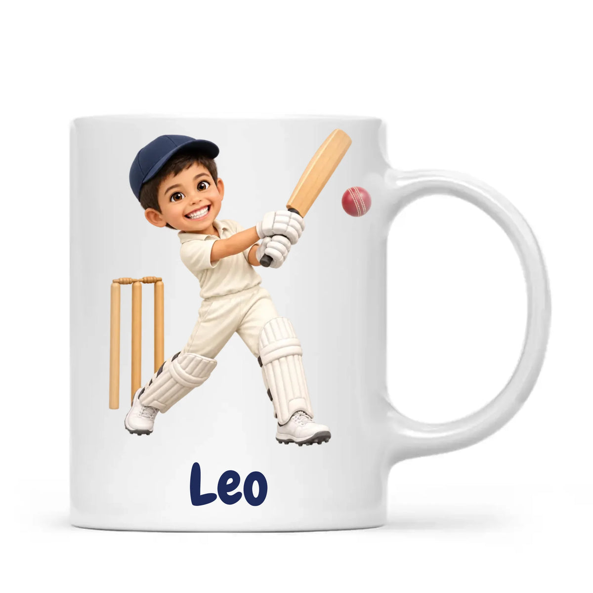 Personalised Cricket Star Kids Photo Mug, view 2